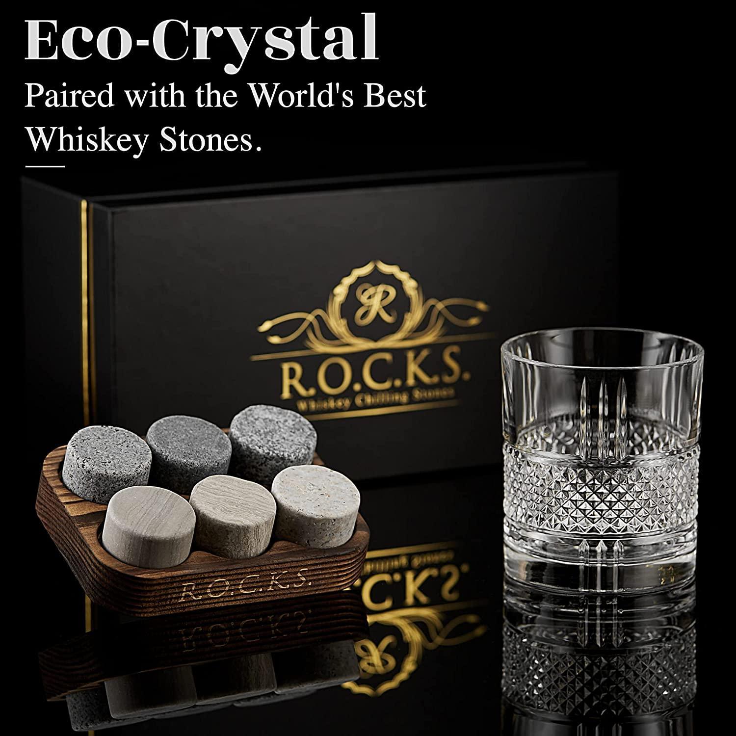 Whiskey Stones & Crystal Glass Gift Set - Reserve Tumbler (11.7oz) - BelleHarris