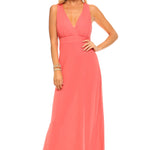 Women's Halter Maxi Dress with Cross Back Straps - BelleHarris