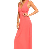 Women's Halter Maxi Dress with Cross Back Straps - BelleHarris