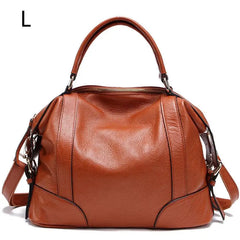 Women's quality leather handbag- European And American Leather Top Layer Cowhide Bag For Ladies - BelleHarris