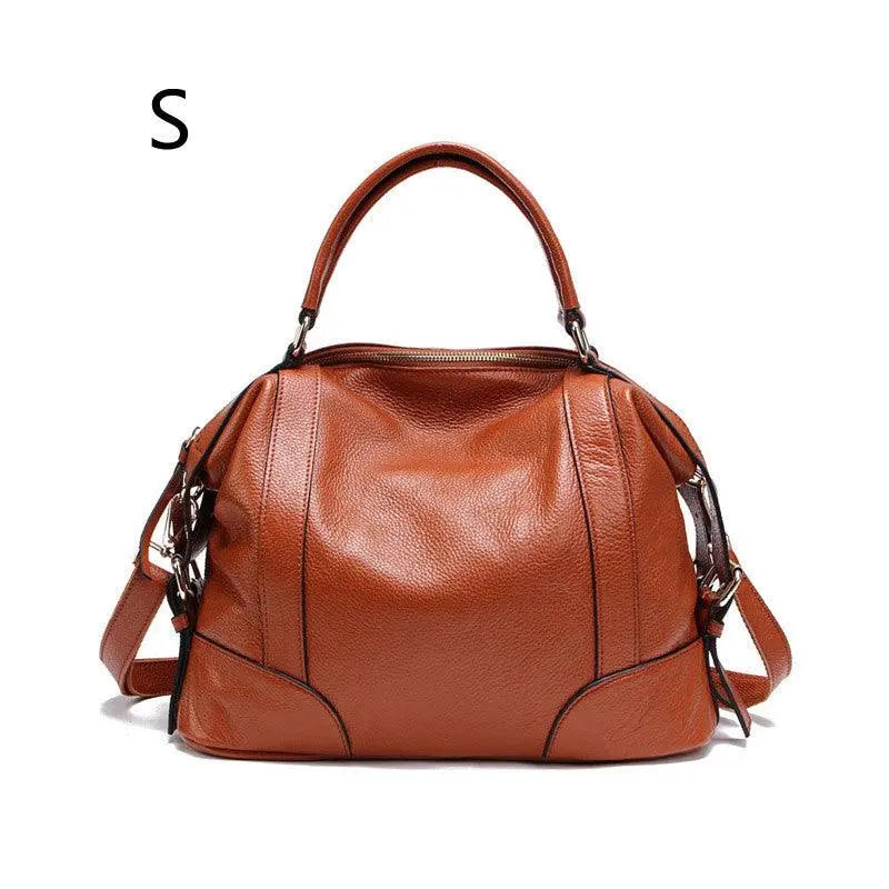 Women's quality leather handbag- European And American Leather Top Layer Cowhide Bag For Ladies - BelleHarris