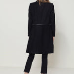 Women's Wool-blended Open Front Jacket In Black - BelleHarris