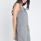 Women's Zip Front Sleeveless Romper - BelleHarris