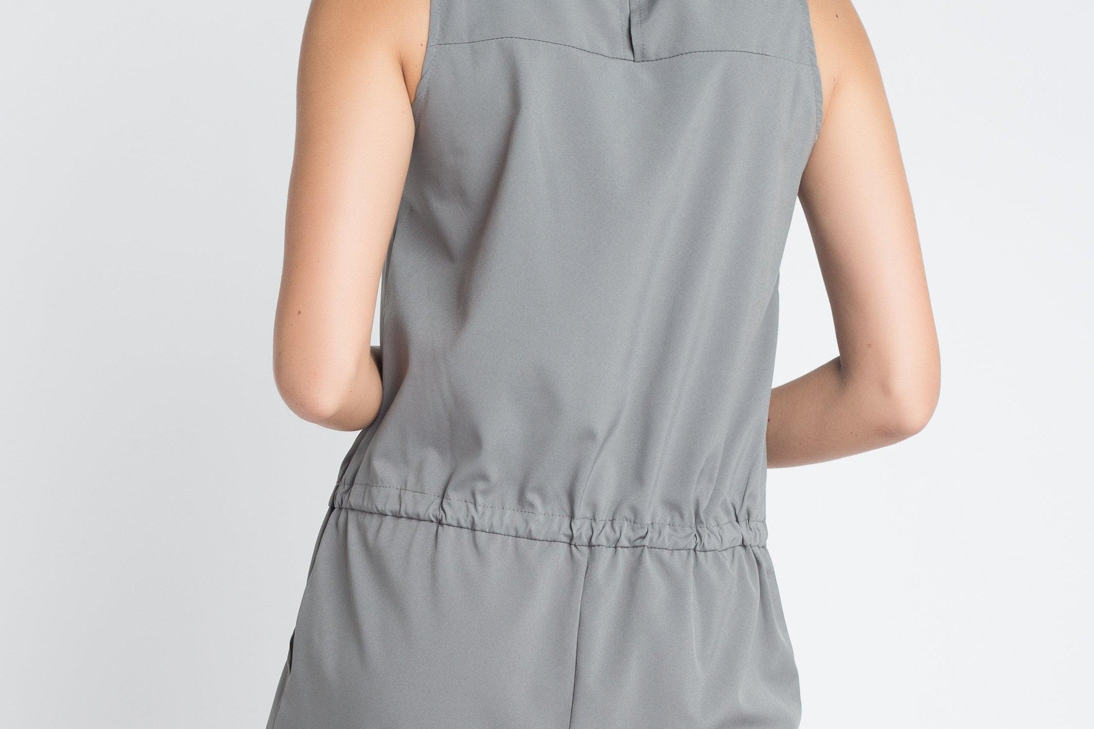 Women's Zip Front Sleeveless Romper - BelleHarris