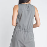 Women's Zip Front Sleeveless Romper - BelleHarris