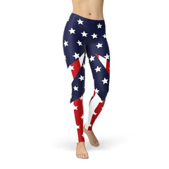 Womens American Flag Leggings - BelleHarris