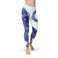 Womens Japanese Dragon Leggings - BelleHarris