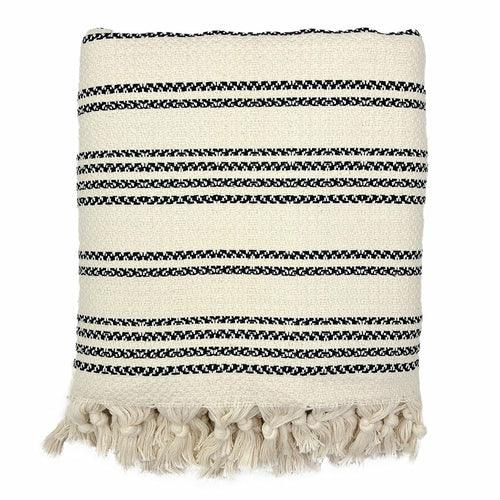 Woven Stripe Turkish Throw - BelleHarris