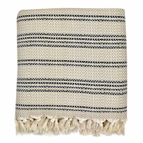 Woven Stripe Turkish Throw - BelleHarris