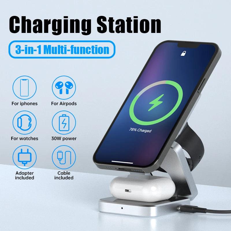 3 in 1 Wireless Charging Station - BelleHarris