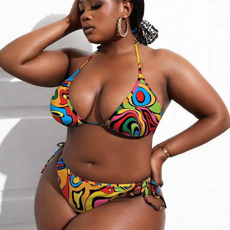 3 Piece Plus Size Swimsuit Set - BelleHarris