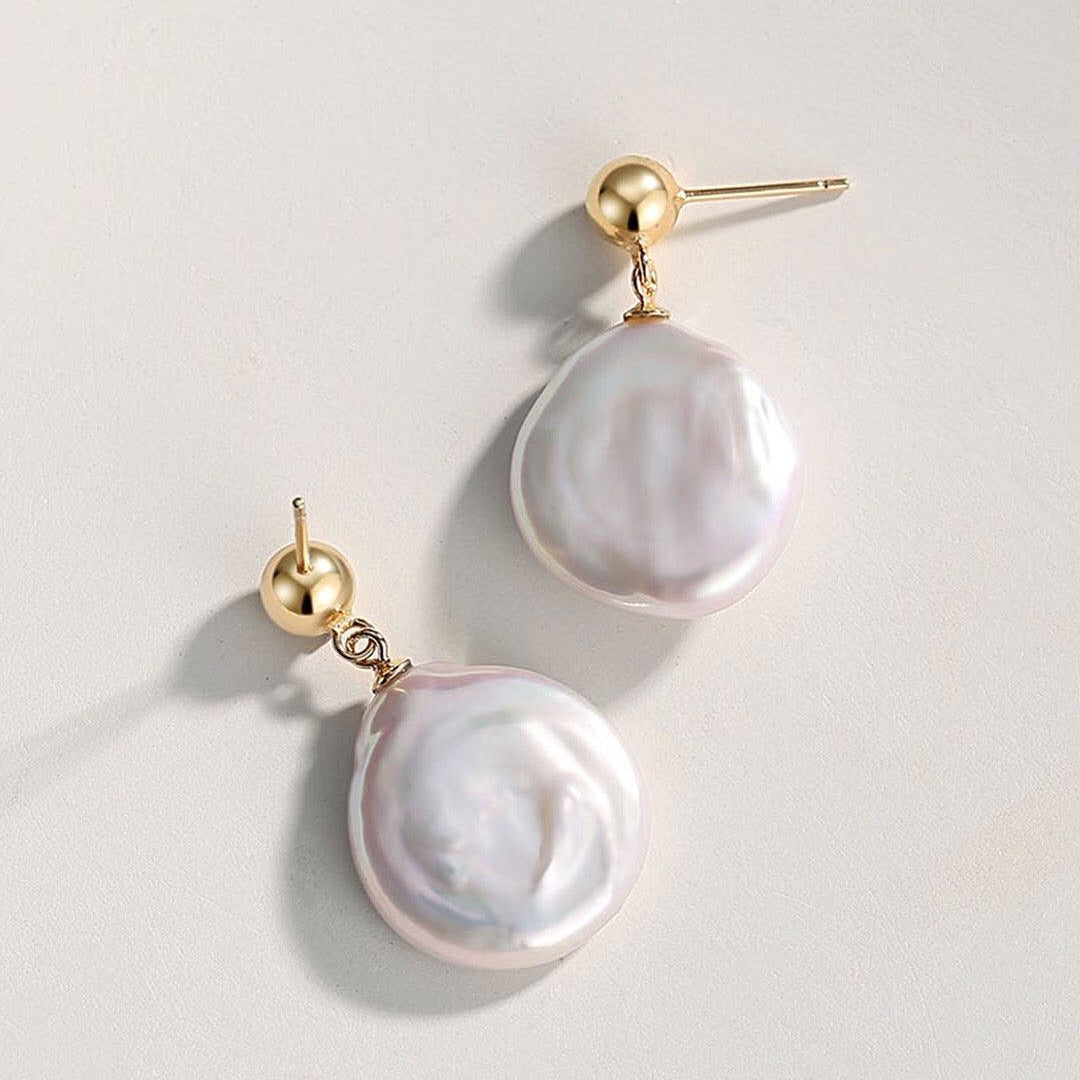 Baroque Pearl Chunky Irregular Drop Earrings - BelleHarris