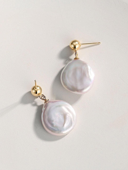 Baroque Pearl Chunky Irregular Drop Earrings - BelleHarris