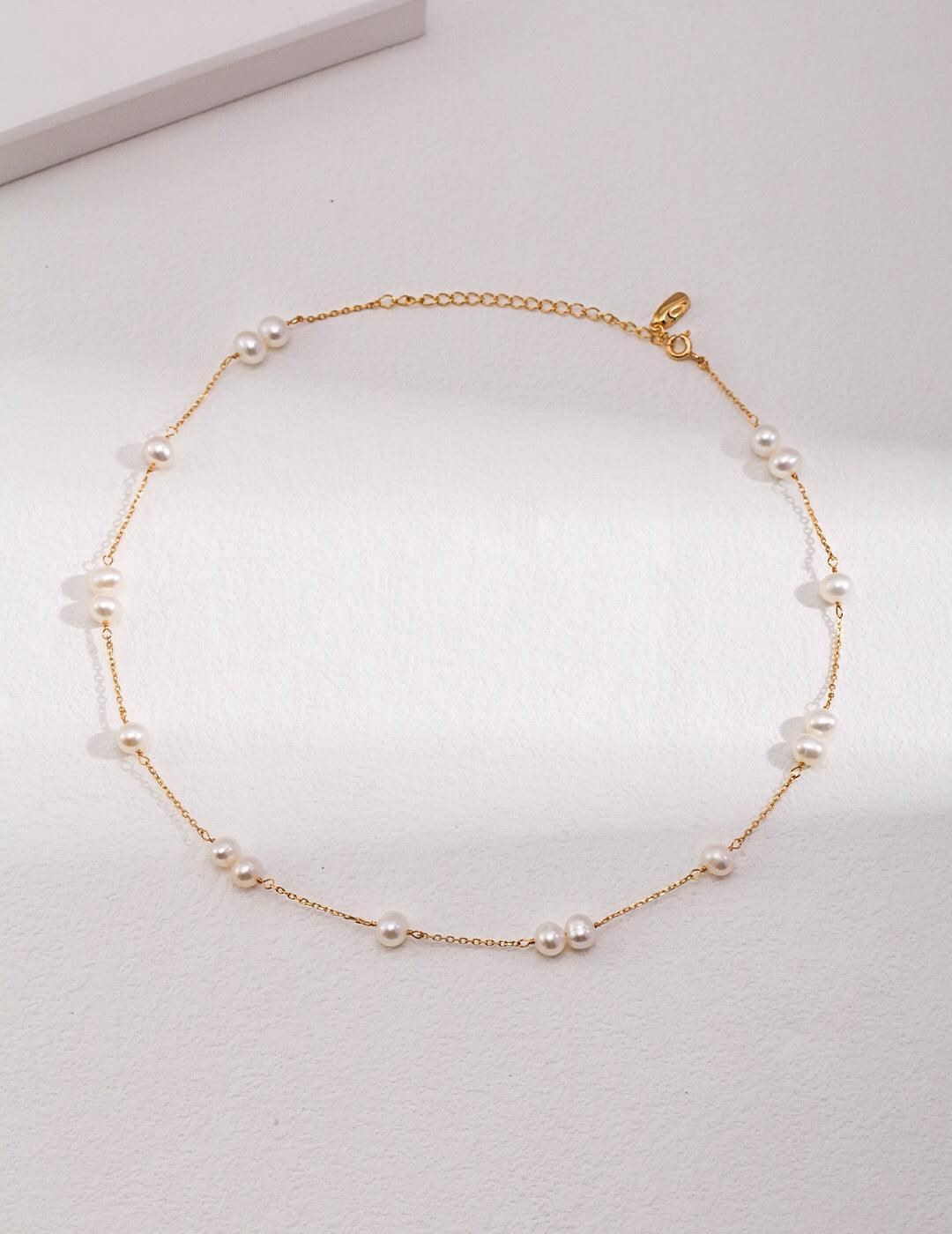 Dainty Freshwater Pearl Choker Necklace - BelleHarris