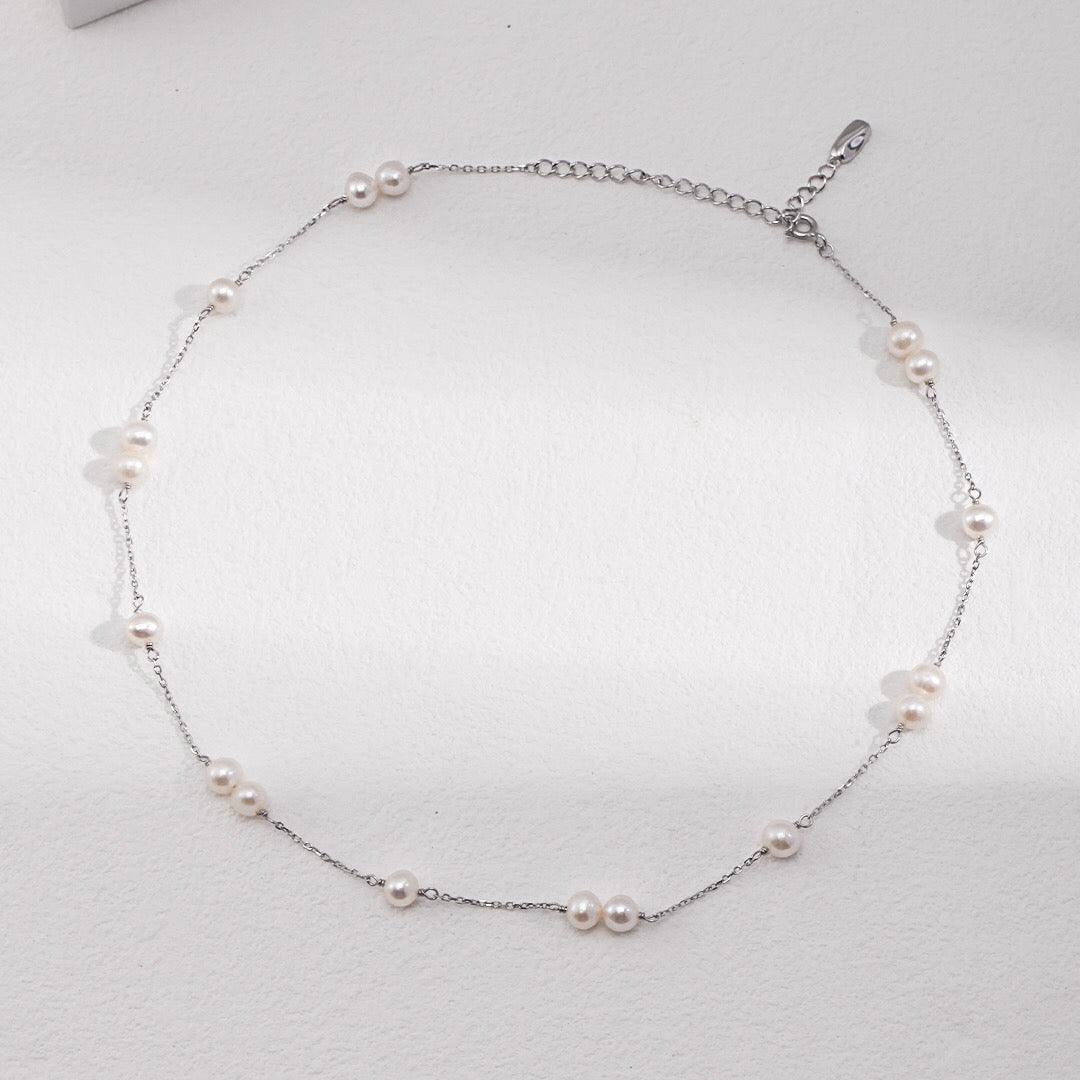 Dainty Freshwater Pearl Choker Necklace - BelleHarris