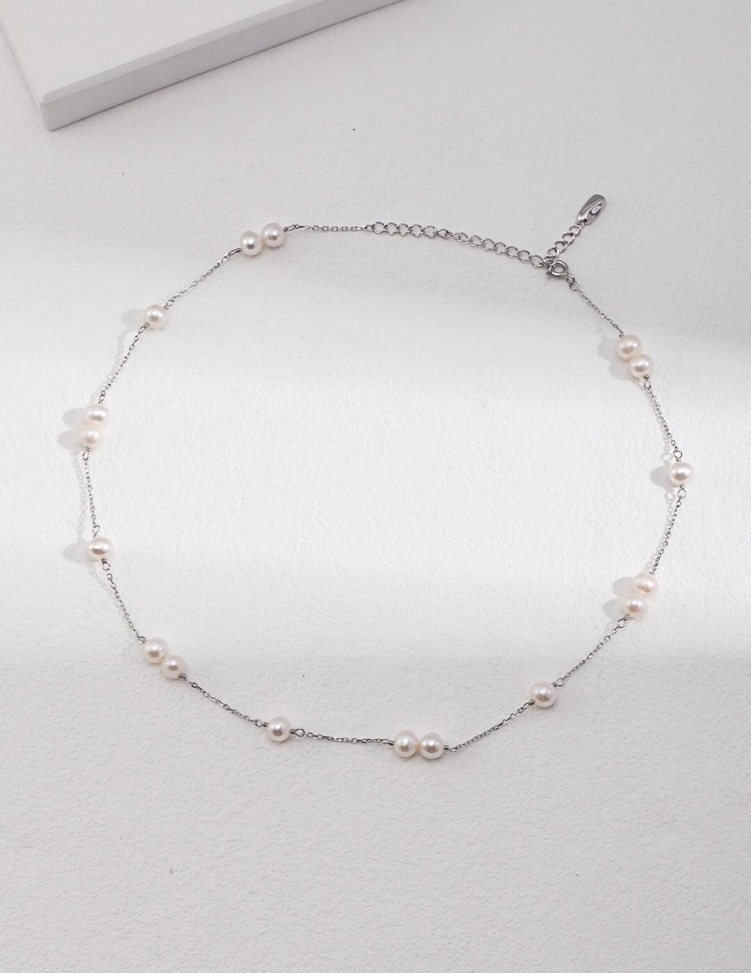 Dainty Freshwater Pearl Choker Necklace - BelleHarris
