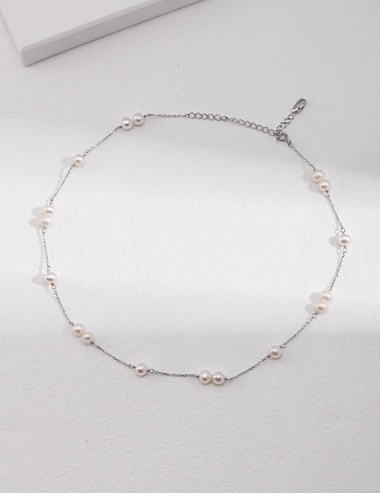 Dainty Freshwater Pearl Choker Necklace - BelleHarris
