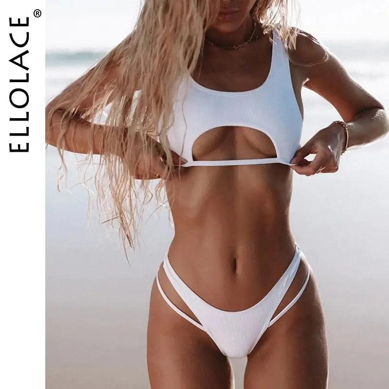 High Cut Hollow Out Micro Swimwear - BelleHarris
