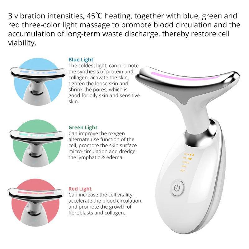 Micro-current Neck Face Massage Device - BelleHarris