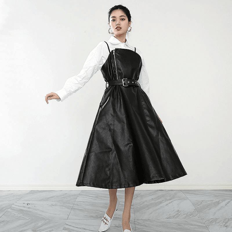 Musset Vegan Leather Dress - BelleHarris