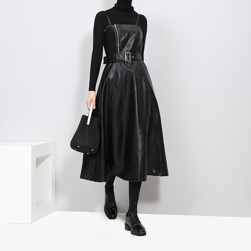 Musset Vegan Leather Dress - BelleHarris
