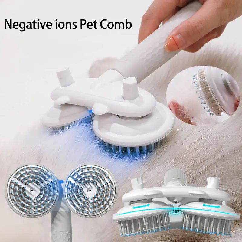 Negative Ions Dual Head Pet Brush - BelleHarris
