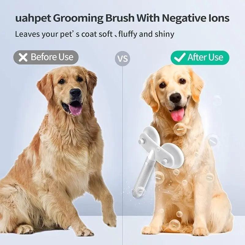 Negative Ions Dual Head Pet Brush - BelleHarris