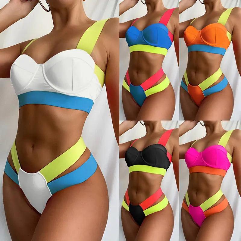 Patchwork Sexy Swimwear - BelleHarris