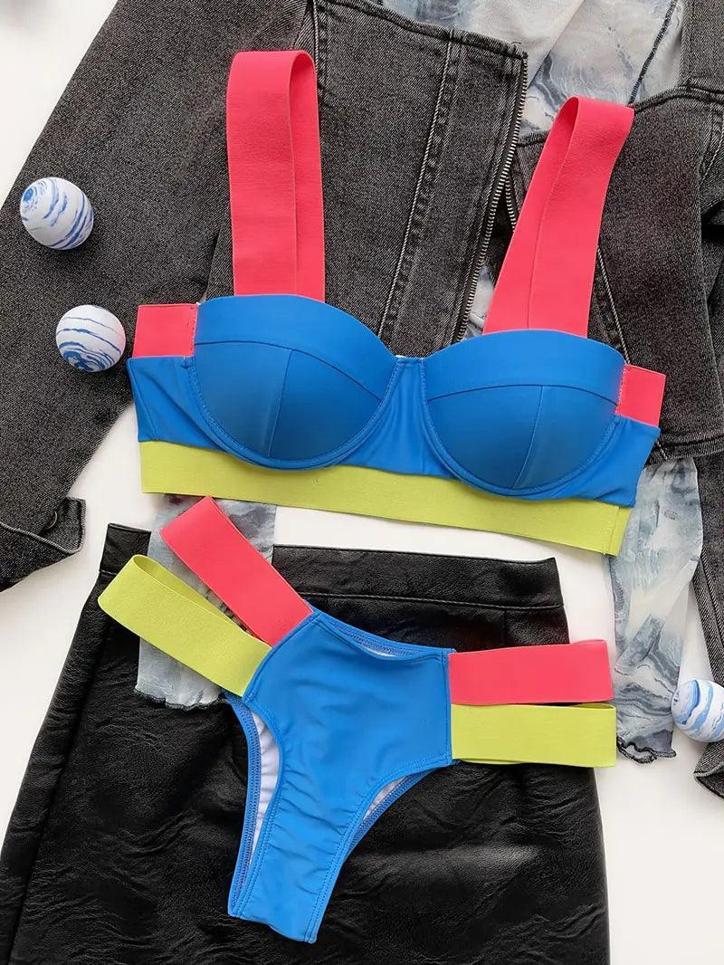 Patchwork Sexy Swimwear - BelleHarris