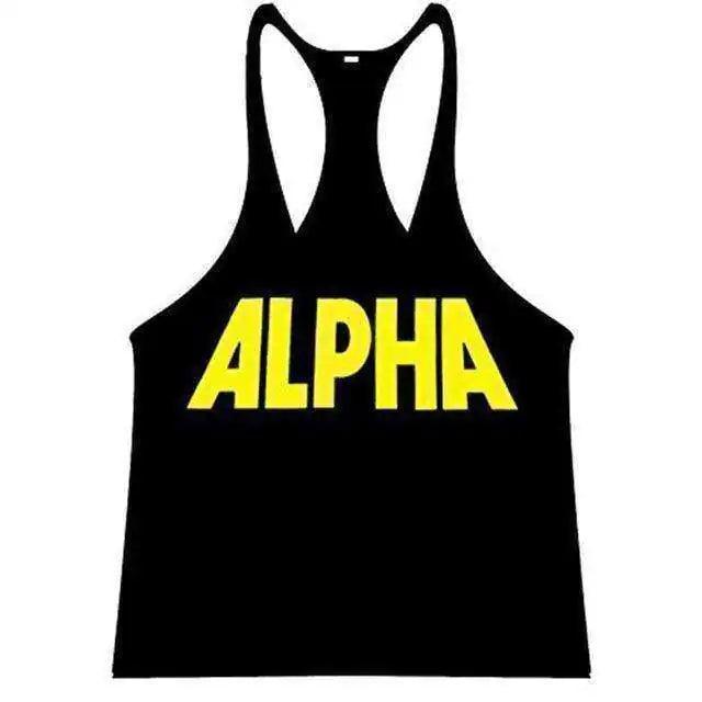 Weightlifting tanktop -ALPHA Aesthetic Stringer Apparel Men - BelleHarris