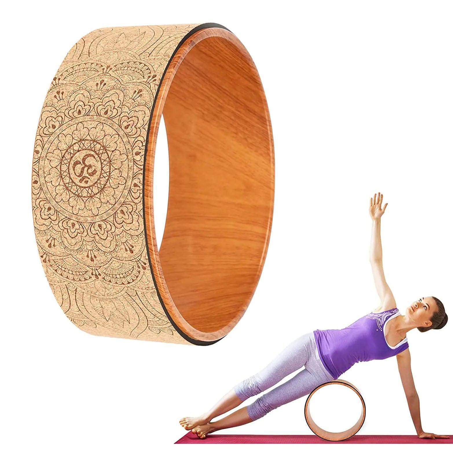 Yoga Roller Cork Back Wheel - BelleHarris